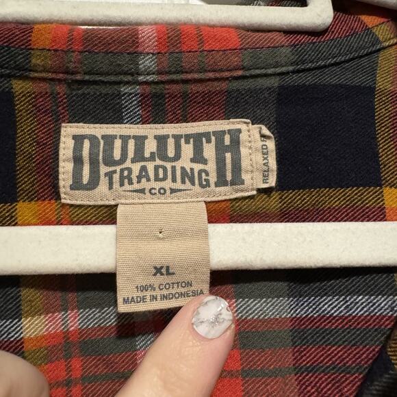 Duluth Trading Free Swinging Flannel Shirt Colorful Mens XL - Picture 3 of 4